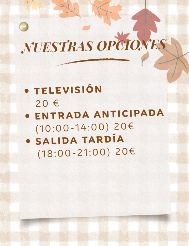 Mostrar opciones